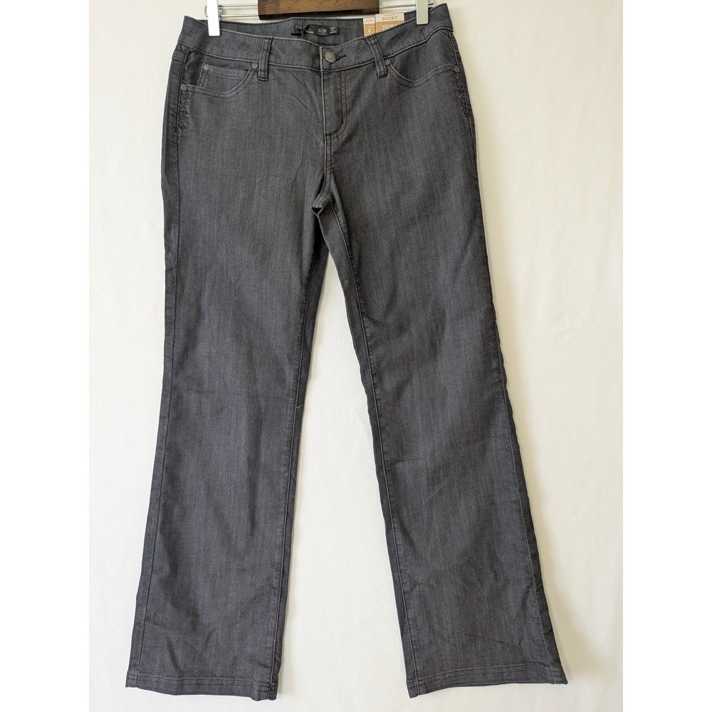 Prana Jada Boot Cut Jeans Womens Size 8 Short Organic Cotton Charcoal Black New